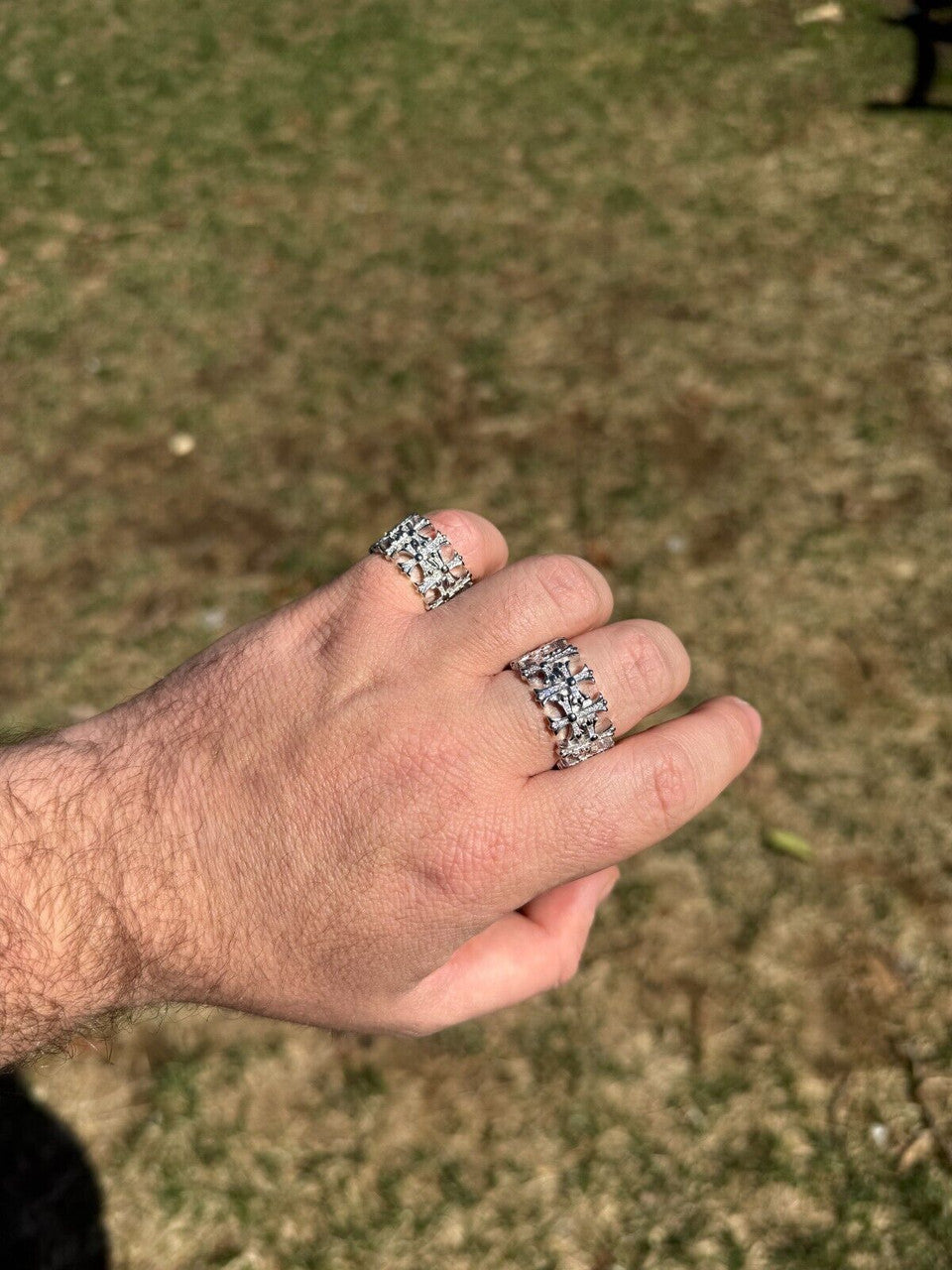 MOISSANITE Hearts Of Chrome Ring - 925 Silver
