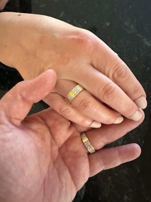 MOISSANITE Love Ring Eternity Band - 14k Gold Vermeil 925 Silver