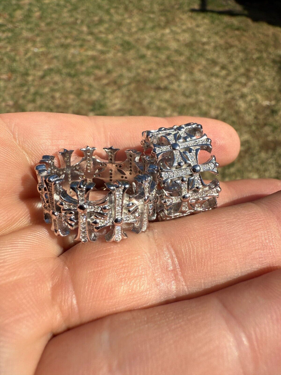 MOISSANITE Hearts Of Chrome Ring - 925 Silver
