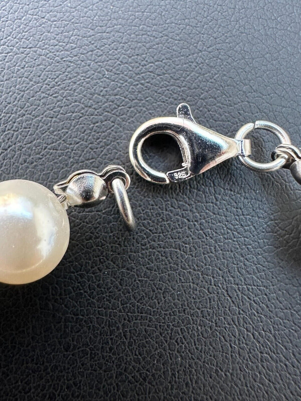 Cultured Pearl Bracelet W. Real 925 Silver Clasp For Men Women 4-10mm All Length