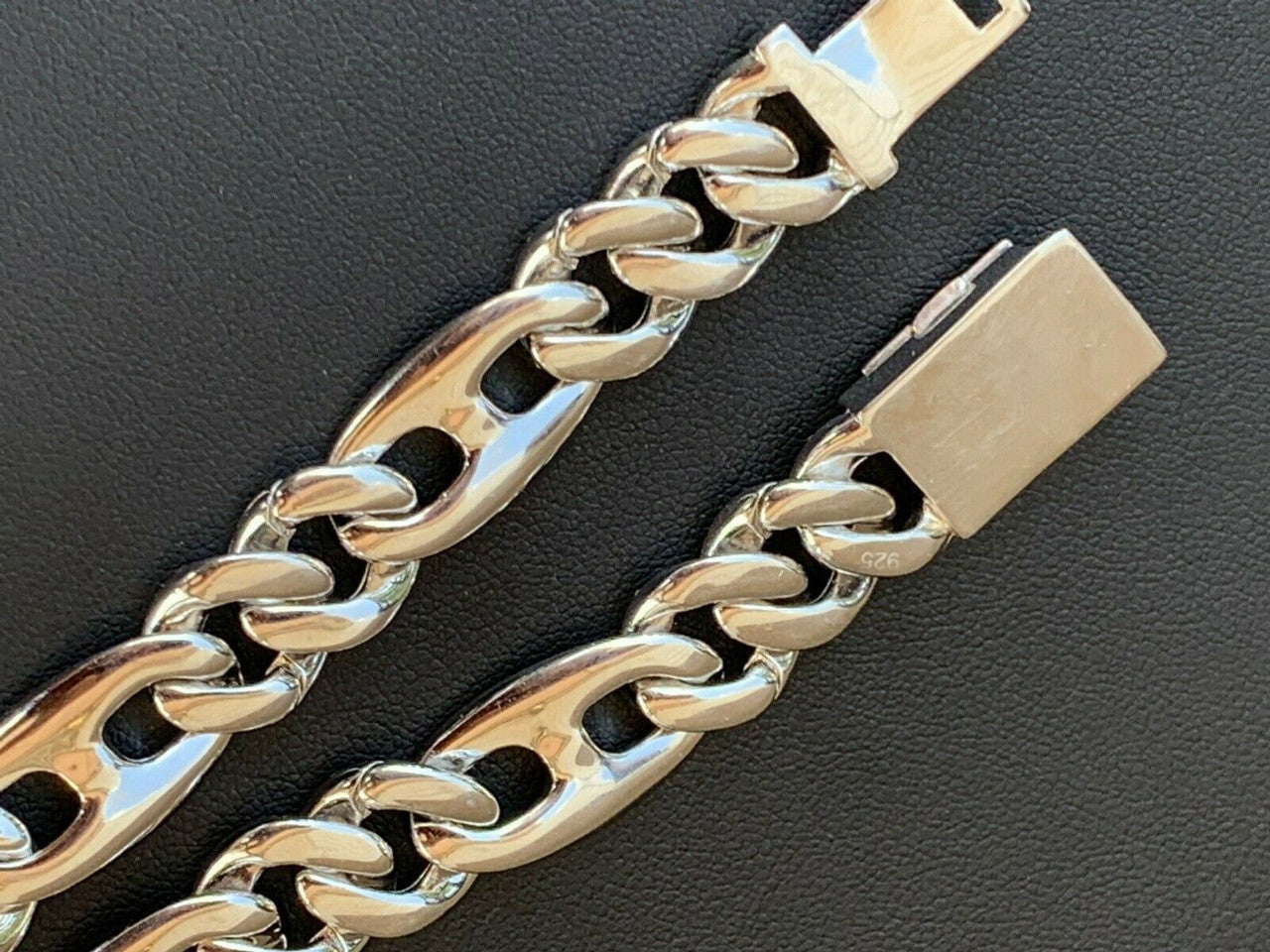 Mens Miami Cuban Iced Gucci Link Bracelet Solid 925 Silver