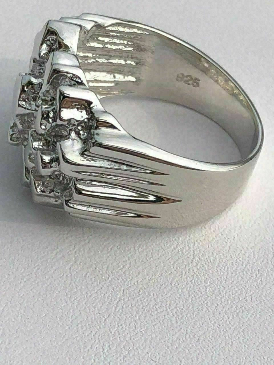 Men's REAL Solid 925 Sterling Silver Heavy Nugget Ring