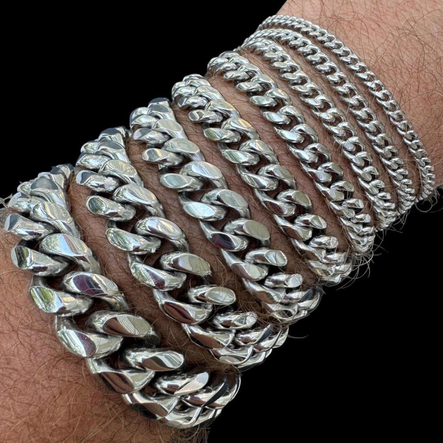 Miami Cuban Link Bracelet - Stainless Steel - 6"-10" - 4mm-18mm