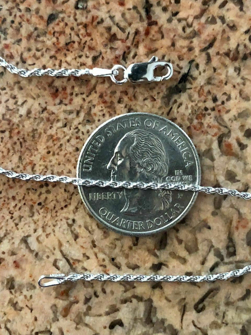 Women's & Men's Sterling Silver Rope Chain 1.5-5mm 16"-30" ITALY