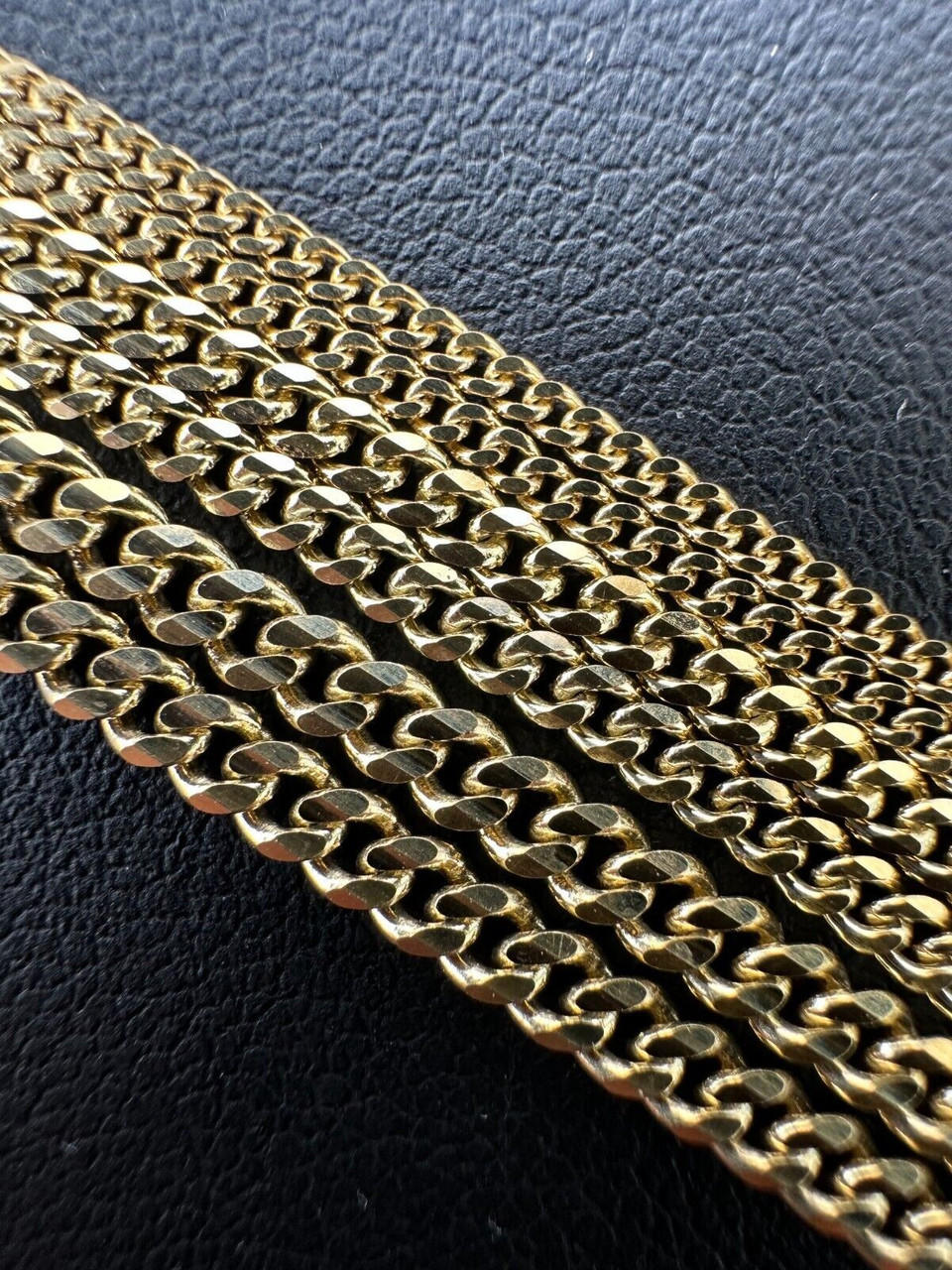 10k Men's Ladies Solid Yellow Gold Micro 1.5-3mm Miami Cuban Link Chain Necklace