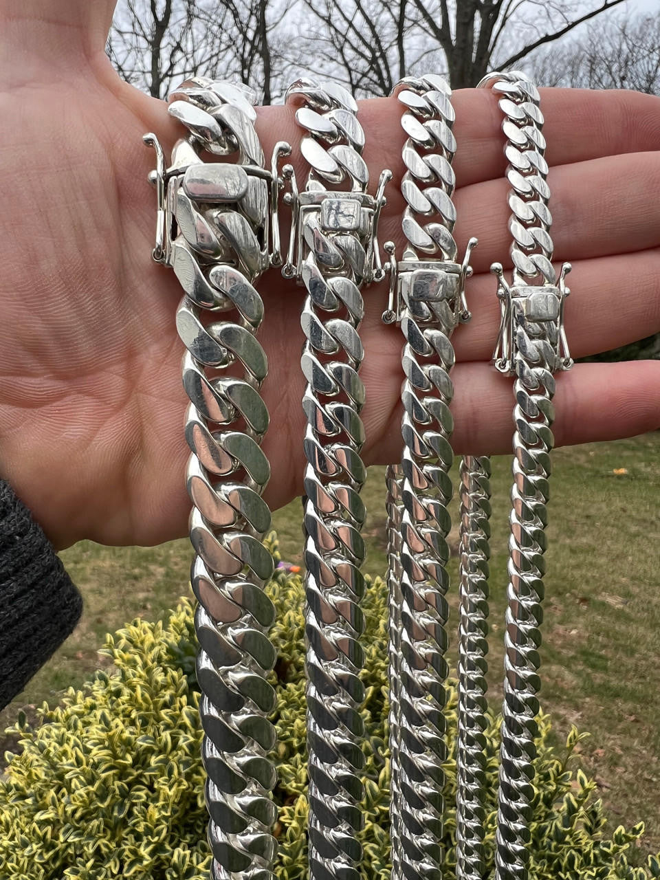 Handmade Tight Link Miami Cuban CHAINS In 999 Silver - MADE TO ORDER In 4-5 Weeks