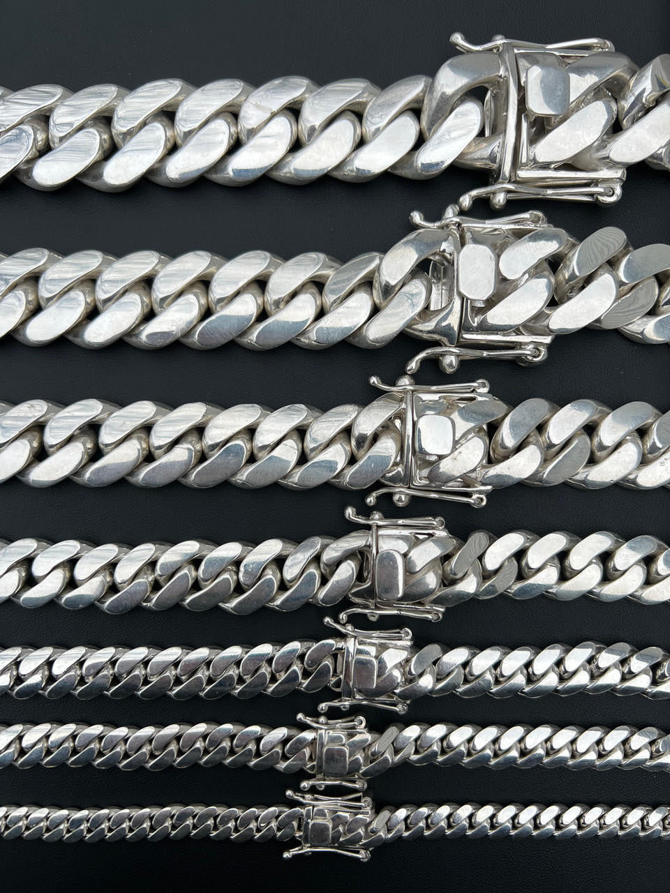 Handmade Tight Link Miami Cuban CHAINS In 999 Silver - MADE TO ORDER In 4-5 Weeks